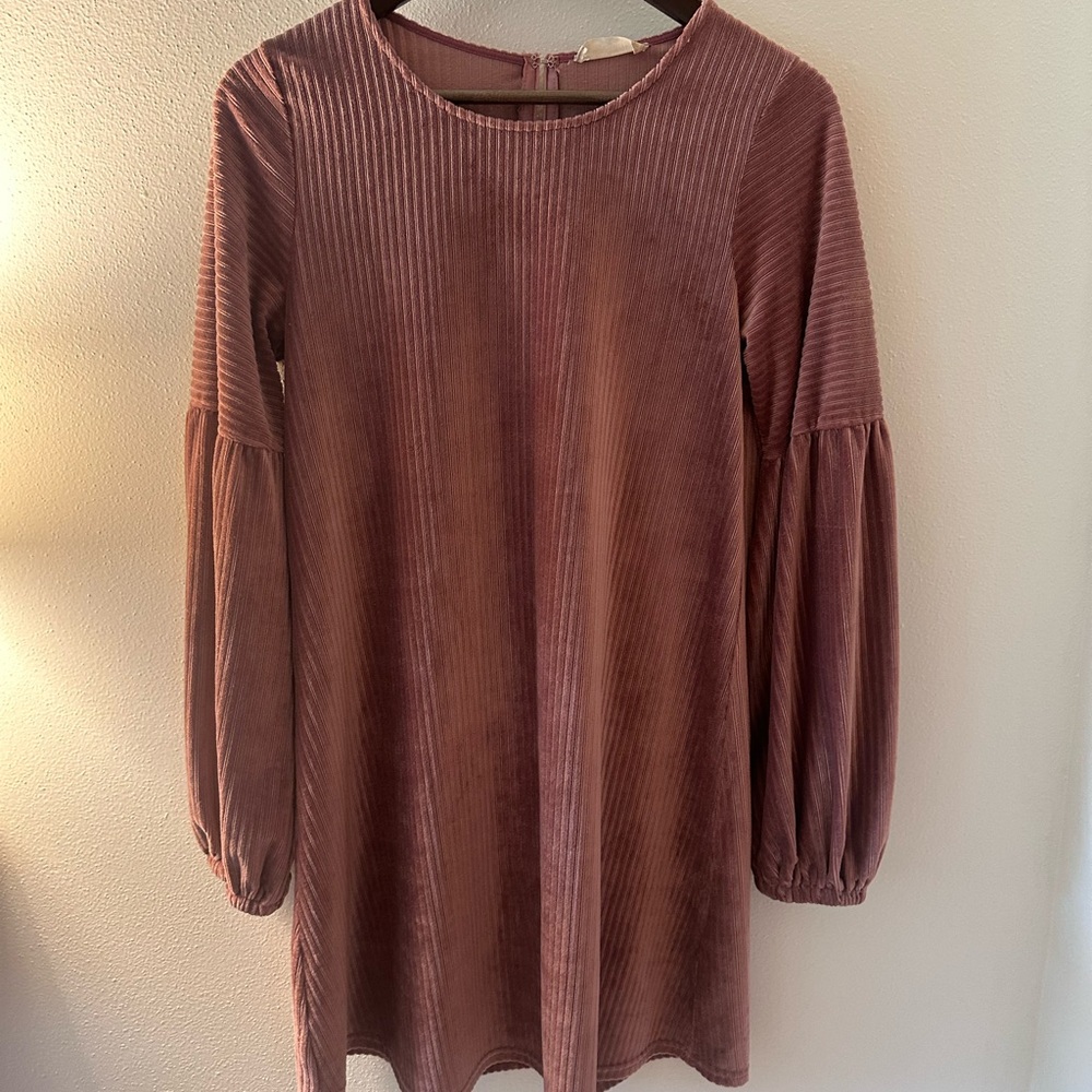 Altar'd State Mauve Long Sleeve Dress